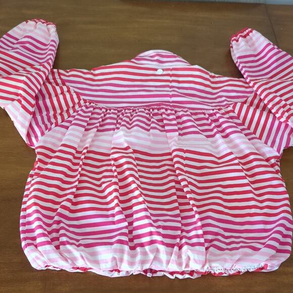 Hunter For Target Girls Windbreaker bubble Jacket Size XL 14-16 Red Pink Striped - Picture 1 of 7